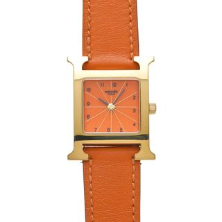 エルメス(HERMES)の中古 エルメス HERMES HH1.201 オレンジ レディース 腕時計(腕時計)