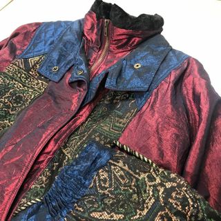アートヴィンテージ 総柄 ナイロンジャケット アウター メンズM(ナイロンジャケット)