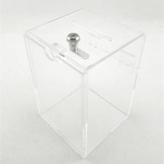 【数量限定】イーウーサプライ L型開閉アクション 鍵付き 貯金箱 募金箱 チャリ(その他)