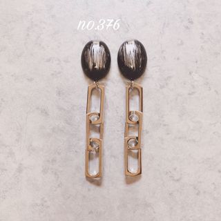no.376 シルバー チェーン ピアス、イヤリング