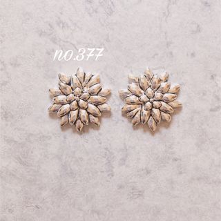 no.377 シルバー フラワー ピアス、イヤリング
