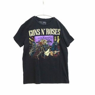 【中古B】00s～ GUNS N'ROSES ガンズ・アンド・ローゼズ M メンズ 半袖Tシャツ 黒 バンドT 中古B 古着(Tシャツ/カットソー(半袖/袖なし))