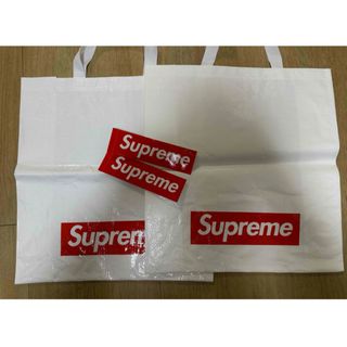 シュプリーム(Supreme)のシュプリーム ショッパー 2点 ステッカー 2枚 セット ショップ袋 エコバッグ(その他)