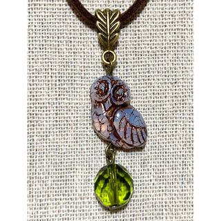 ペンダント　ネックレス　ふくろう　梟　ハンドメイド no.374