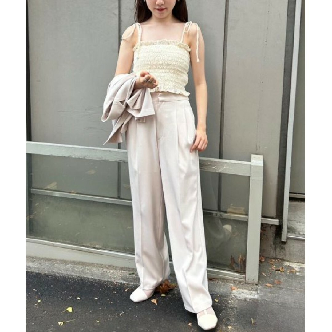 one after another NICE CLAUP(ワンアフターアナザーナイスクラップ)の【新品タグ付】one after another ♡ シャーリングビスチェ F レディースのトップス(ベアトップ/チューブトップ)の商品写真