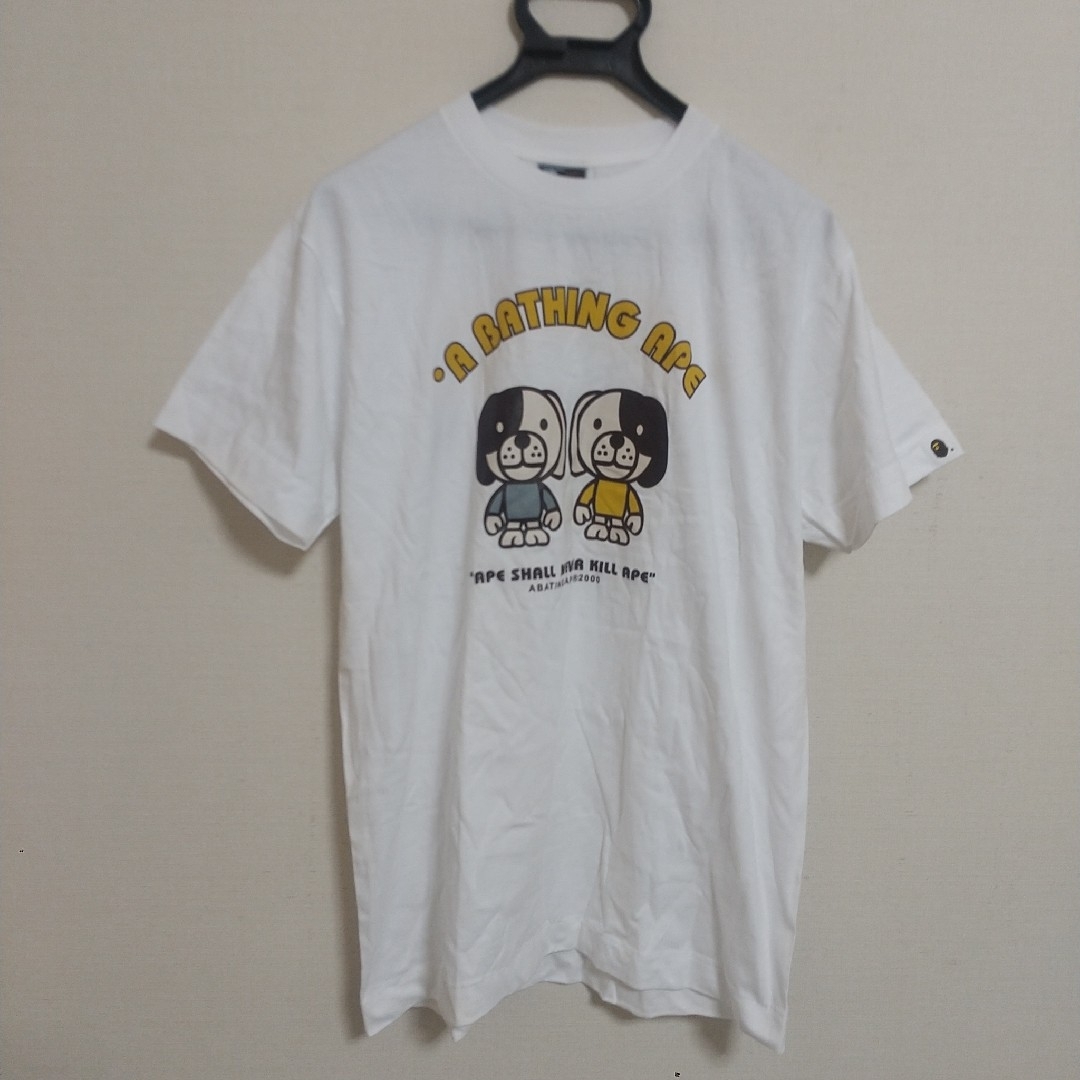 A BATHING APE(アベイシングエイプ)の【激レア】アベイシングエイプ ベビーマイロ ドック 犬 Tシャツ L メンズのトップス(Tシャツ/カットソー(半袖/袖なし))の商品写真