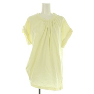 スリーワンフィリップリム(3.1 Phillip Lim)の3.1 フィリップリム タックデザインTシャツ カットソー XS ライトイエロー(Tシャツ(半袖/袖なし))