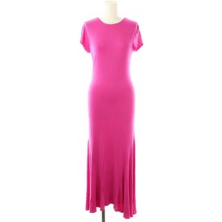 ラルフローレン(Ralph Lauren)のラルフローレン レーヨンマキシワンピース 半袖 XS ピンク(ロングワンピース/マキシワンピース)
