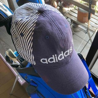 ゴルフキャップ　adidasマーク　メンズ　フリーサイズ