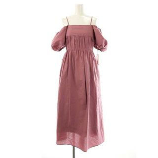 スナイデル(SNIDEL)のスナイデル 25AW オフショルパフスリワンピース 0 ローズピンク(ロングワンピース/マキシワンピース)