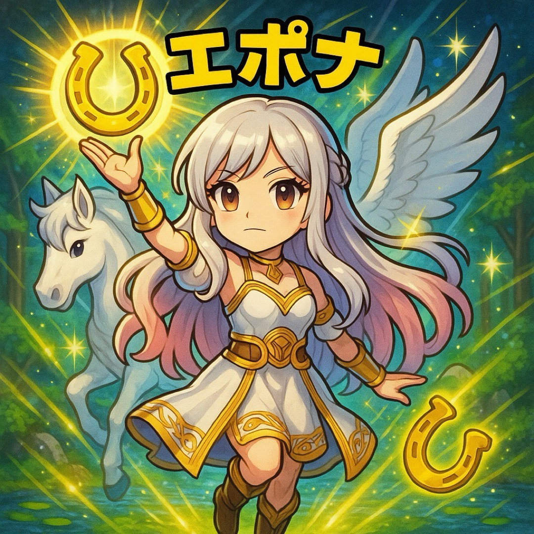 ケルト神話「エポナ」★ビックリマン風　自作シール１枚 エンタメ/ホビーのコレクション(印刷物)の商品写真
