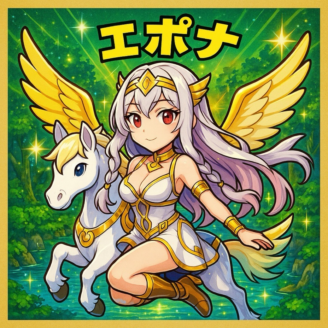 ケルト神話「エポナ」★ビックリマン風　自作シール１枚 エンタメ/ホビーのコレクション(印刷物)の商品写真