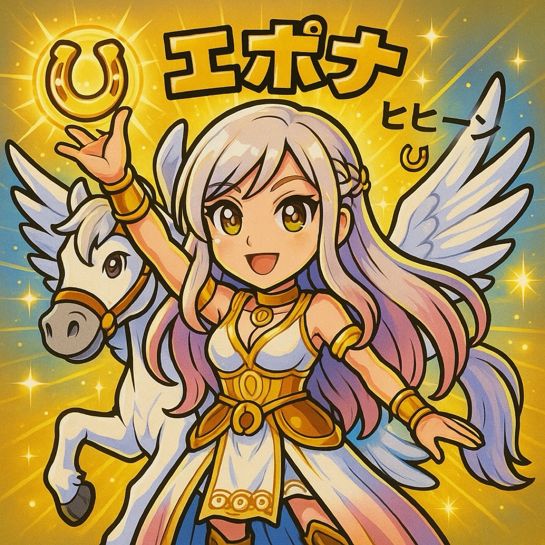 ケルト神話「エポナ」★ビックリマン風　自作シール１枚 エンタメ/ホビーのコレクション(印刷物)の商品写真