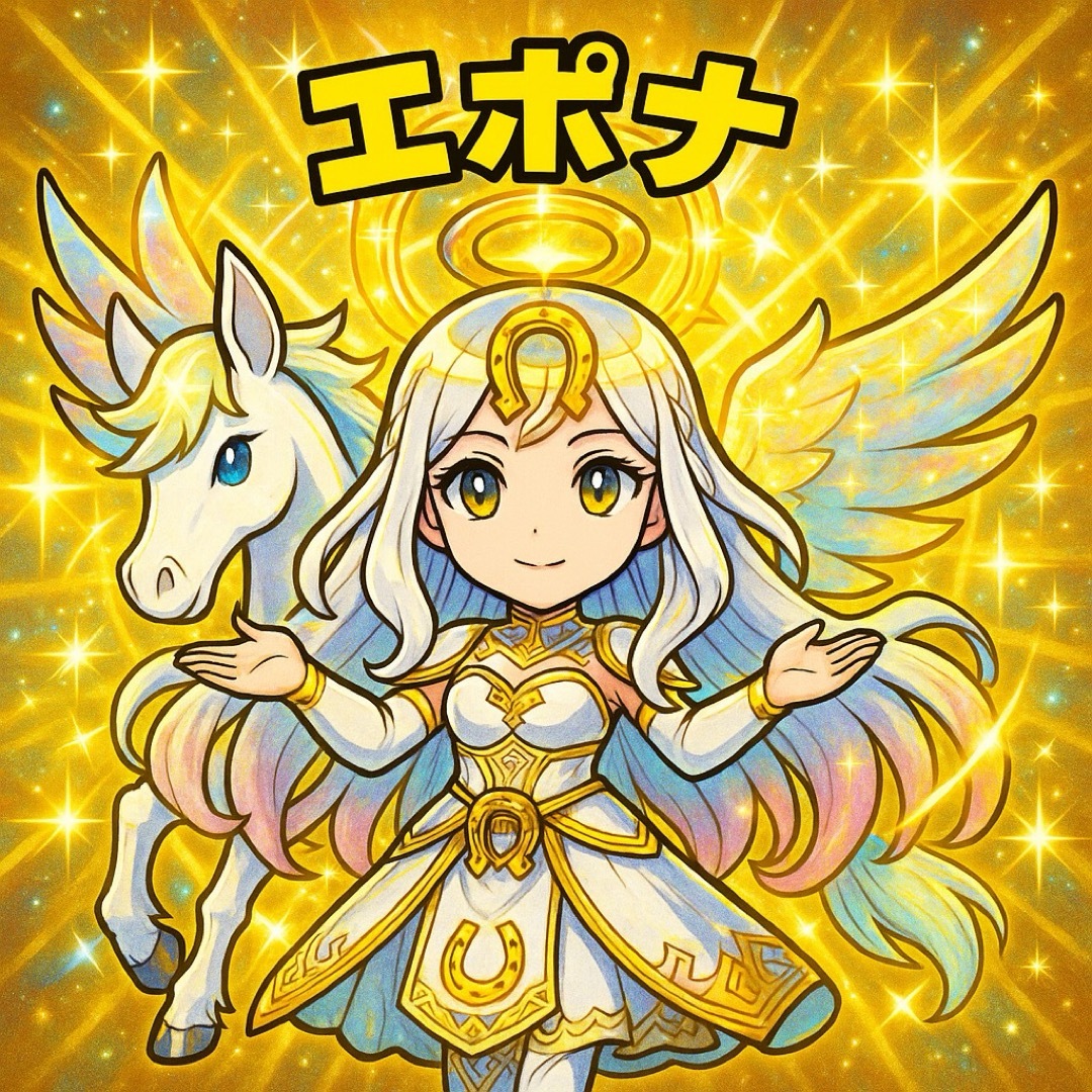 ケルト神話「エポナ」★ビックリマン風　自作シール１枚 エンタメ/ホビーのコレクション(印刷物)の商品写真
