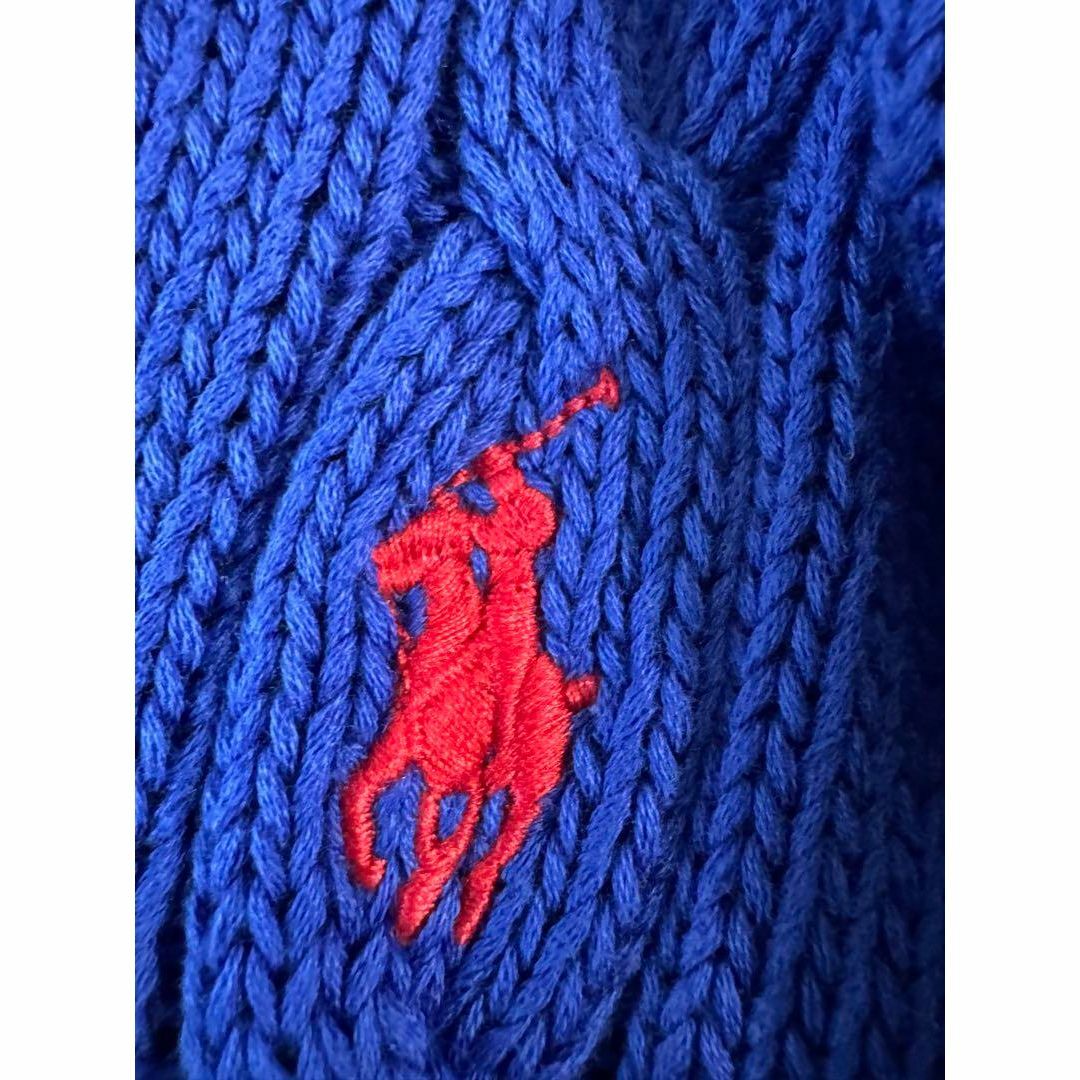 【極美品】ポロラルフローレンVネックピマコットンケーブルセーター POLO RALPH LAUREN - 【極美品】ポロラルフローレンピマコットン