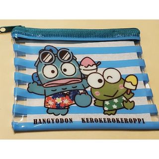 サンリオ(サンリオ)のスシロー　はぴだんぶい　ハンギョドン　けろけろけろっぴ　クリアポーチ　コラボ(キャラクターグッズ)