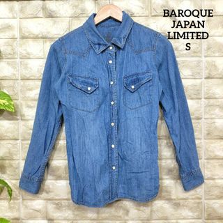 バロックジャパンリミテッド デニムジャケット(S)青 コットン パールボタン(Gジャン/デニムジャケット)