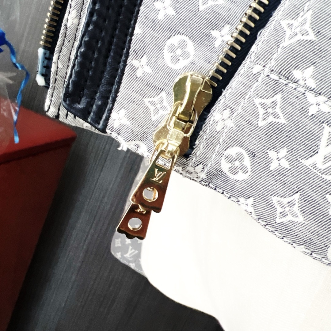LOUIS VUITTON(ルイヴィトン)の美品　LOUISVUITTON ヴィトン　デニム　モノグラム　レザー　ジャケット レディースのジャケット/アウター(Gジャン/デニムジャケット)の商品写真