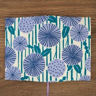 【文庫本】ゴムバンド栞付ブックカバー 手帳カバー★紫陽花 朝顔★和柄