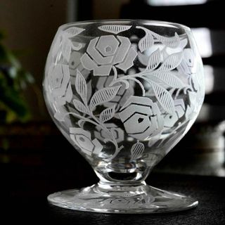 Baccarat - 美品オールドバカラBACCARAT★フォントネ ローズ ワイングラス★希少サイズ