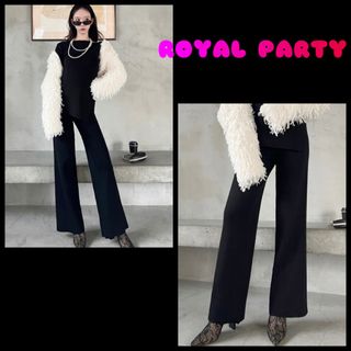 ロイヤルパーティー(ROYAL PARTY)のROYAL PARTY ロイヤルパーティ リブニットパンツ(カジュアルパンツ)