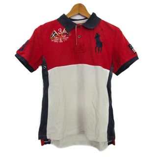 ポロバイラルフローレン 半袖シャツ コットン100% トップス 赤白 キッズ 男の子用 Lサイズ レッド×ホワイト Polo by Ralph Lauren(その他)