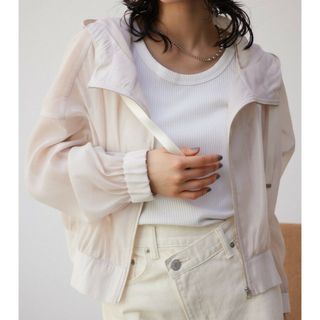AZUL by moussy - Azul by mousy シアーフーディブルゾン