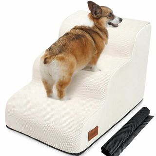 【数量限定】犬用ステップ 3段 ドッグステップ 犬用スロープ 犬用踏み台 犬用階(犬)