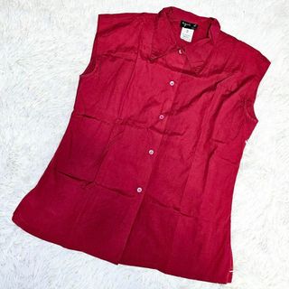 アニエスベー(agnes b.)のagnès b. アニエスベー　赤 ノースリーブ チュニック サイズ2(Tシャツ(半袖/袖なし))