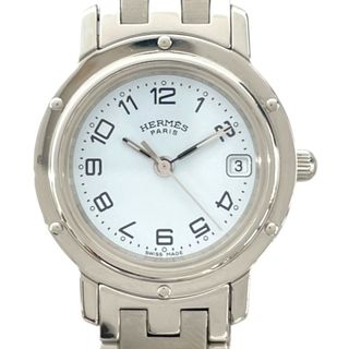 エルメス(HERMES)の　エルメス HERMES クリッパー CL4.210 ホワイト SS クオーツ レディース 腕時計(腕時計)