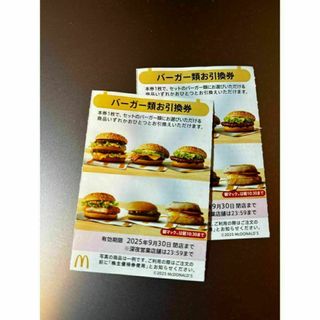 【2枚】マクドナルド　株主優待券　バーガー券　匿名配送(ヘアゴム/シュシュ)