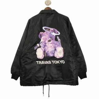 トラバストーキョー くまプリント 裏ボア コーチジャケット TR20-H08