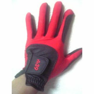 FIT39 レッド M 左手 ゴルフグローブ ストレッチ素材抜群のフィット感