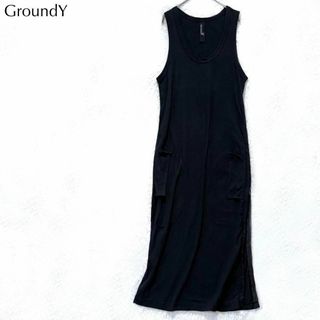 【美品】ワイズ GroundY アシンメトリー サイドジップ ワンピース
