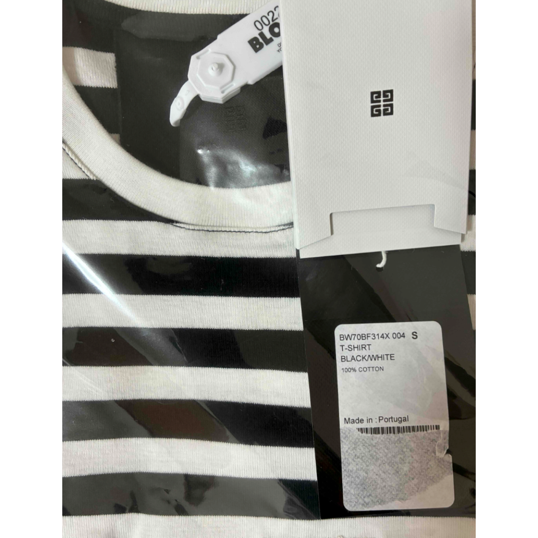GIVENCHY - ★新品未使用★ 4Gロゴ入り ストライプ柄 コットン Tシャツ GIVENCHY - ☆新品未使用☆ 4Gロゴ入り ストライプ柄 コットン T