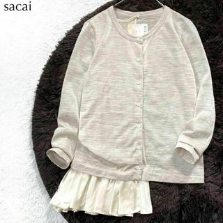 サカイ(sacai)のサカイ sacai 異素材 アシンメトリー ブラウス ドッキング 上品(シャツ/ブラウス(長袖/七分))