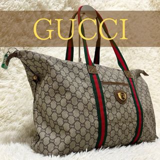 グッチ(GUCCI)の大容量 オールド グッチプラス GG柄 ロゴ シェリーライン トートバック レア(トートバッグ)
