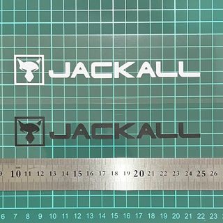 ジャッカル　カッティングステッカー　白黒２枚　JACKALL　送料無料
