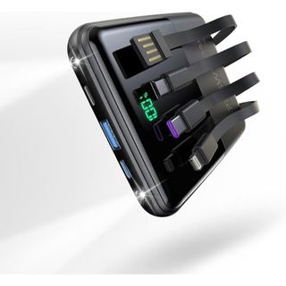 大容量モバイルバッテリー15000mAh 22.5W LEDライト付 機内持込