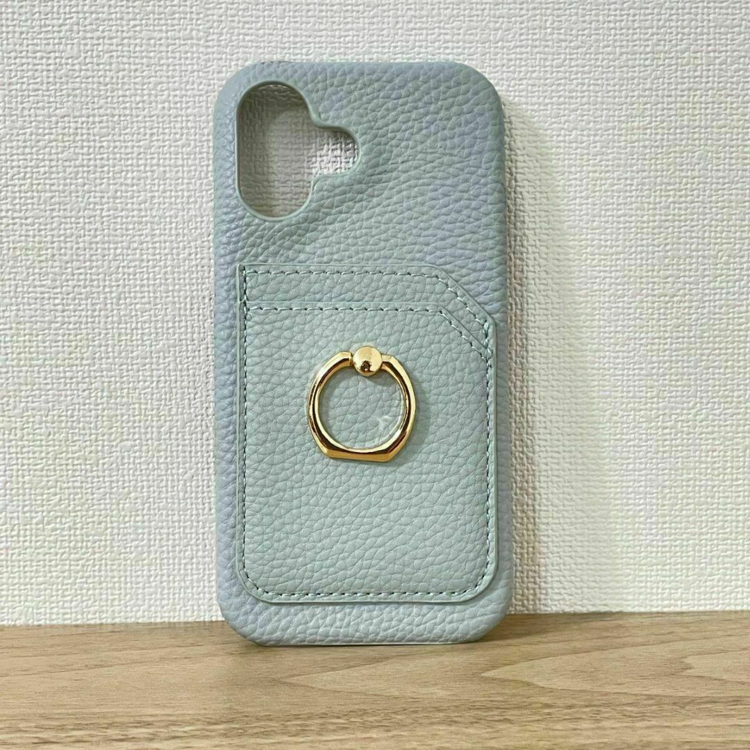 iPhone16ケース　カードポケット　TPUレザー　耐衝撃　スマホリング スマホ/家電/カメラのスマホアクセサリー(iPhoneケース)の商品写真