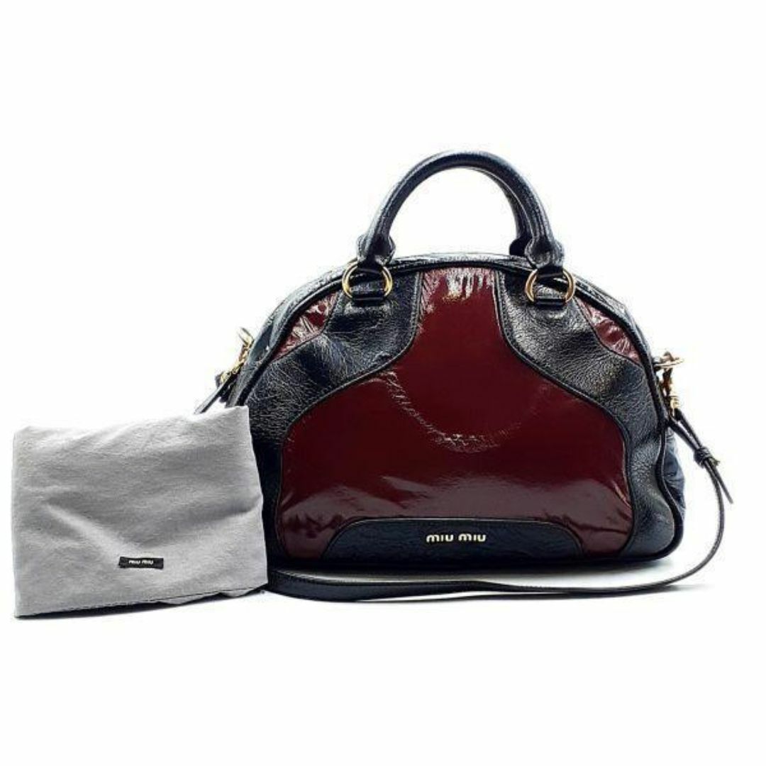 MIU MIU(ミュウミュウ)のミュウミュウ miumiu ハンドバッグ ショルダーバッグ 2WAY エナメル レディースのバッグ(ハンドバッグ)の商品写真