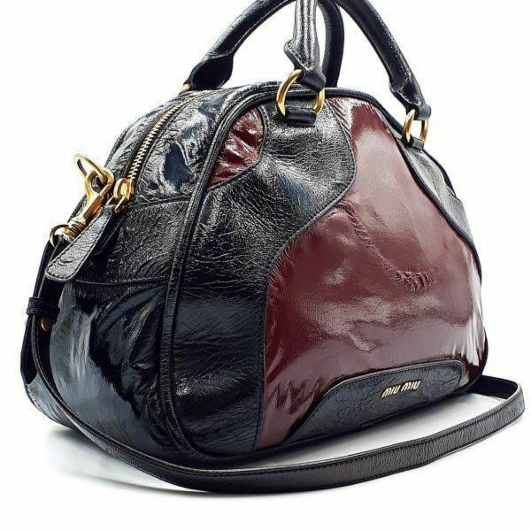 MIU MIU(ミュウミュウ)のミュウミュウ miumiu ハンドバッグ ショルダーバッグ 2WAY エナメル レディースのバッグ(ハンドバッグ)の商品写真