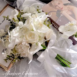 アーティフィシャルフラワーブーケ 結婚式 クラッチブーケ ウエディング 