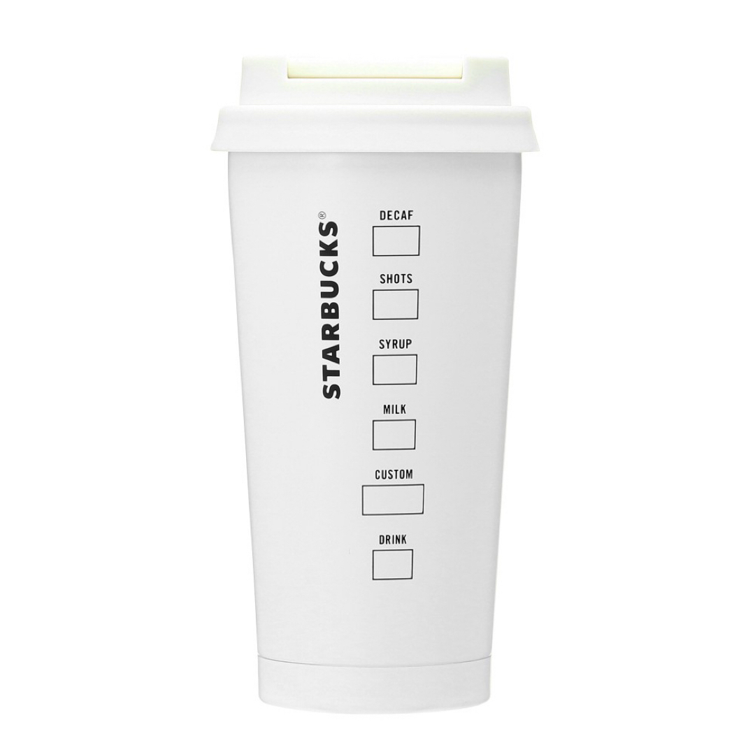 Starbucks(スターバックス)のスターバックス リサイクルステンレスTOGOロゴタンブラーマットホワイト インテリア/住まい/日用品のキッチン/食器(タンブラー)の商品写真