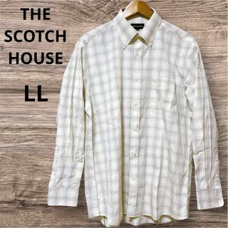 THE SCOTCH HOUSE 長袖シャツ ペンシルチェック 美品 大きめ
