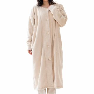 【特価セール】[monilo] 着る毛布 レディース 家事のしやすいリブ袖 ポケ