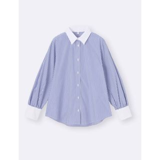 ジーユー(GU)の【新品未使用】GU gu ジーユー　クレリックシャツ　ベージュ　Mサイズ(シャツ/ブラウス(長袖/七分))