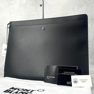 モンブラン(MONTBLANC)の【未使用品】モンブラン サルトリアル クラッチバッグ ブラック サフィアーノ(セカンドバッグ/クラッチバッグ)