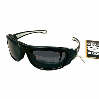 【新品】RIDEZ 偏光防風サングラス UVカット ブラック×ホワイト/ブラック