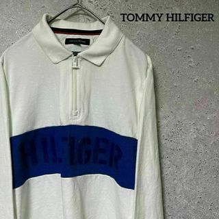 TOMMY HILFIGER トミーヒルフィガー ポロシャツ 長袖 ジップ S